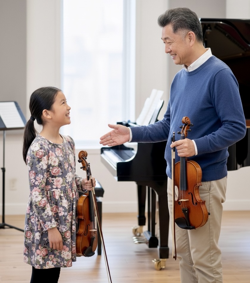 レッスン開始を喜ぶ画像